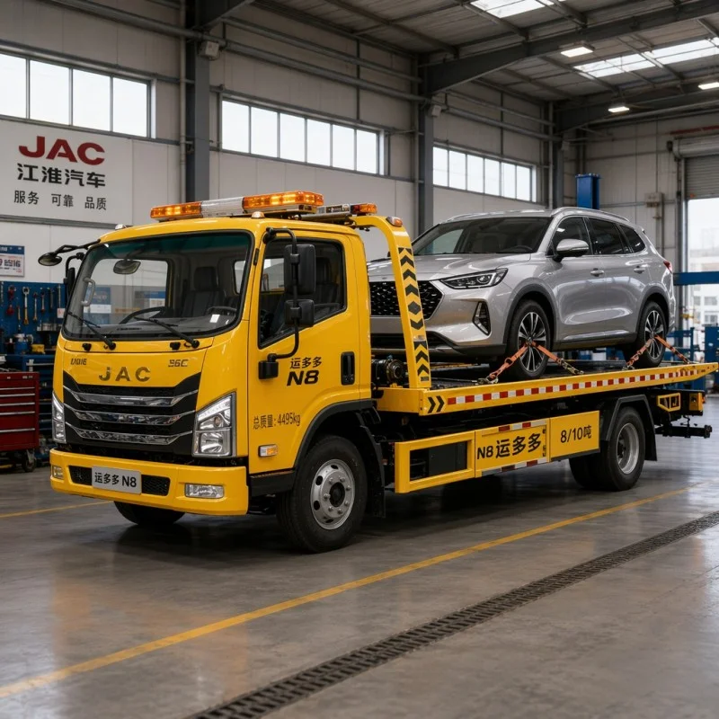 Hoe kunnen heavy-duty en compacte JAC N8 8/10-tons kraanwagen met Cummins-kracht het herstel op de weg verbeteren?