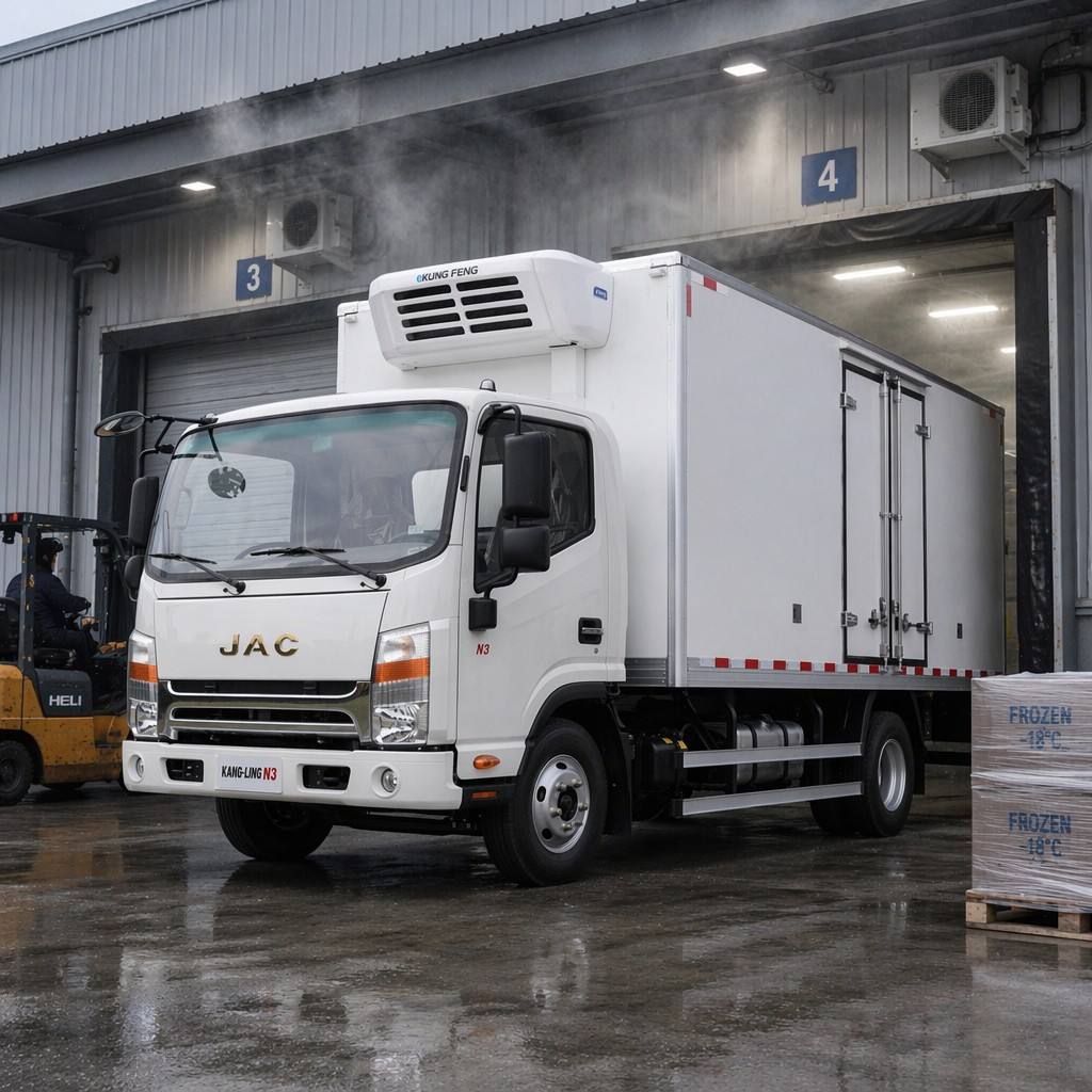 3Ton koelwagen met Carrier Reefer Unit Cold Chain Transport