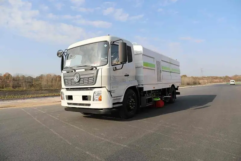 Straatveger vrachtwagen